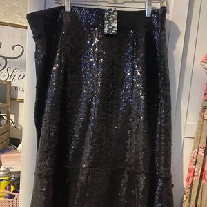 Pretty Black Sequence Skirt- Torrid